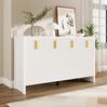 Sideboard 140x38x80 cm - Elegantes Design in Weiß mit goldenen Akzenten Bild 2