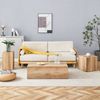 Couchtisch 90 x 50 x 30 cm, MDF mit heller Holzmaserung, rechteckig, montagefrei Bild 2