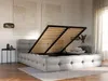 Vente-unique - LERUCO Bett Stoff Grau - B 243 cm x H 86 cm x L 223 cm Bild 2
