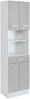 Hochschrank >Riga< in Hellgrau-Matt - 50x190x35cm (BxHxT) Bild 2
