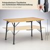 Skandika Campingtisch Tobro Bambus Klapptisch 120 x 70 cm, Gartentisch, Balkontisch, faltbar, klappbar, höhenverstellbar, bis 100 kg, wetterfest, Tragetasche Bild 4