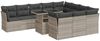 vidaXL 11-tlg. Garten-Sofagarnitur mit Kissen Hellgrau Poly Rattan 3326233 Bild 2