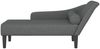 vidaXL Chaiselongue mit Kissen Dunkelgrau Stoff Bild 3
