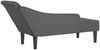 vidaXL Chaiselongue mit Kissen Dunkelgrau Stoff Bild 5