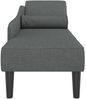 vidaXL Chaiselongue mit Kissen Dunkelgrau Stoff Bild 4