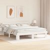 vidaXL Bettrahmen mit Kopfteil Weiß 180 x 200 cm Massives Kiefernholz 872432 Bild 3