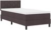 vidaXL Boxspringbett mit Kopfteil Dunkelbraun 100 x 200 cm Stoff 3342264 Bild 2