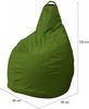 Dmora Pouf Aunter, Mehrzwecksessel, Sitzsack, Hockerhocker, Made in Italy, 90x90 h120 cm, Grün Bild 3