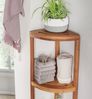 Destiny Eckregal SPA & LIVING, Eckregal halbrund 30x30x103cm, Teak Bild 2