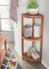 Destiny Eckregal SPA & LIVING, Eckregal halbrund 30x30x103cm, Teak Bild 5