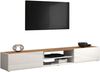 OTTO home Lowboard Garda,TV-Kommode,TV-Möbel,TV-Bank, stehend und hängend, Hochglanzlackierte Fronten, Korpus matt, 2 Klappen, Breite 210 cm Bild 2