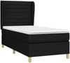 Boxspringbett mit Matratze Stoff Schwarz 80x200 cm, Härtegrad: H2 [3128559] Bild 3