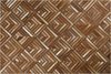 Teppich Kuhfell braun 160x230 cm geometrisches Muster Kurzflor TEKIR Bild 4