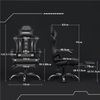 Yaheetech Gaming-Stuhl mit Massagefunktion & Kopfstütze & Fußstütze Ergonomischer PC-Stuhl, Drehstuhl Computerstuhl Verstellbare Rückenlehne Bild 4