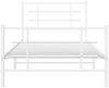 vidaXL Bettgestell mit Kopf- und Fußteil Metall Weiß 107x203 cm 355624 Bild 5