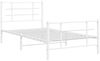 vidaXL Bettgestell mit Kopf- und Fußteil Metall Weiß 107x203 cm 355624 Bild 3