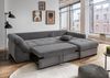Polsterecke >Felicia< in grau, Cord - 302x89x188cm (BxHxT) Bild 3