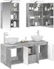 vidaXL Badezimmerschrank-Set 5 pcs Betongrau 50 x 14,5 x 70 cm 3406354 Bild 3