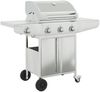 vidaXL Gasgrill, mit 4 Flammen, Edelstahl Silbern, 126,5 x 54 x 109 cm Bild 2