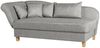 Selma Recamiere mit Armteil links klappbar Flachgewebe Hellgrau Buche Natur Bild 2