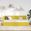 vidaXL Eckbettgestell mit Kopfteil Gelb 90 cm x 190 cm Samt 42016384 Bild 3