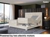 MEBLINI Boxspringbett Elektrisch EDISON 160x200 cm mit Bettkasten - H3/Creme Samt Polsterbett - Doppelbett mit Toppers & Taschenfederkern-Matratzen Bild 4