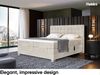 MEBLINI Boxspringbett Elektrisch EDISON 160x200 cm mit Bettkasten - H3/Creme Samt Polsterbett - Doppelbett mit Toppers & Taschenfederkern-Matratzen Bild 3