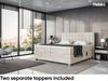 MEBLINI Boxspringbett Elektrisch EDISON 160x200 cm mit Bettkasten - H3/Creme Samt Polsterbett - Doppelbett mit Toppers & Taschenfederkern-Matratzen Bild 5