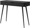 AX LIVING Vespasia kleiner Schminktisch schwarz 100,2 cm geriffelter Bild 4