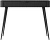 AX LIVING Vespasia kleiner Schminktisch schwarz 100,2 cm geriffelter Bild 3