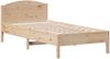 Einzelbetten, Betten für Erwachsene, Massivholzbett ohne Matratze 75x190 cm Kiefernholz de3341 Bild 5