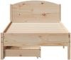 Einzelbetten, Betten für Erwachsene, Massivholzbett ohne Matratze 75x190 cm Kiefernholz de3341 Bild 4