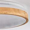 hofstein Deckenleuchte dimmbare Deckenlampe aus Metall/Bambus/Kunststoff in Weiß/Natur, LED wechselbar, 3000 - 6000 Kelvin, LED Leuchte(38cm), 2500 Lumen, 3000 -6000 Kelvin, inkl. Fernbedienung Bild 2