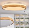 hofstein Deckenleuchte dimmbare Deckenlampe aus Metall/Bambus/Kunststoff in Weiß/Natur, LED wechselbar, 3000 - 6000 Kelvin, LED Leuchte(38cm), 2500 Lumen, 3000 -6000 Kelvin, inkl. Fernbedienung Bild 5