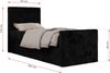 Boxspringbett 90x200 TILIO DUO inkl. Bettkasten & 7-Zonen Multipocket-Matratze, Modernes Jugendbett, Einzelbett - Schwarz Cord - H3 - Rechts Bild 5
