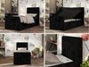 Boxspringbett 90x200 TILIO DUO inkl. Bettkasten & 7-Zonen Multipocket-Matratze, Modernes Jugendbett, Einzelbett - Schwarz Cord - H3 - Rechts Bild 2