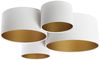 BPS Koncept 084-062 Plafond 4FLAME 4xE27 60W Velours auf PVC-Basis weiß, gold H:34cm B:92x88 cm dimmbar Bild 5