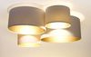 BPS Koncept 084-062 Plafond 4FLAME 4xE27 60W Velours auf PVC-Basis weiß, gold H:34cm B:92x88 cm dimmbar Bild 3