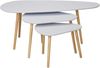 Casâme Beistelltischen in weiß und in Holzoptik - Set aus 3 - Weiß Bild 4