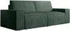 Vente-unique - AMELIA Sofa SamtStoff Grün - B 95 cm x H 85 cm x L 230 cm Bild 3