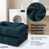 Komfortec 8er Handtuch Set aus 100% Baumwolle, 4 Badetücher 70x140 und 4 Handtücher 50x100 cm, Frottee, Weich, Towel, Groß, Anthraizt Grau/Petrol Bild 4