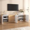 TV-Schrank 171 cm Weiß Holzoptik mit 3 Türen & 3 Schubladen, Lowboard mit verstellbaren Regalen Bild 2