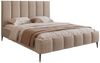 Goldstoff Polsterbett Elegantes Bett "REGALIS" mit hohem Kopfteil und praktischem Stauraum (120–200x200 cm, Kopfteilhöhe: 90/110 cm, Seitenhöhe: 25/40 cm), Modernes Schlafbett mit praktischem Stauraum und elegantem Kopfteil Bild 1