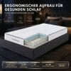 Arensberger JANA Federkernmatratze - 20cm Höhe - Matratze mit Schaumstoff + Gelschaum Schicht - H3 Mittelfest – 7 Zonen - Federkern - Liegekomfort 140x200cm Bild 3