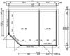 Fjordholz 5-Eck Gartenhaus Modell Evelyn 3D Grau Bild 3
