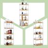 Songmics 'BCB75WN' Regal mit 5 Ablagen, Bambus Natur / Weiß, 45 x 31,5 x 142 cm Bild 3