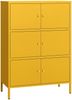 skølm 'Atriona' Metallkommode 3x2, senfgelb, mit 3 Fächern, 113x80x38 cm Bild 2