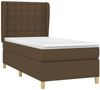 Boxspringbett mit Matratze Stoff Dunkelbraun 80x200 cm, Härtegrad: H2 [3128800] Bild 3