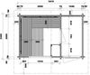 Infraworld Gartensauna Terra 3 Außensauna mit Vorraum Saunahaus 341x230 cm Bild 3