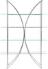 Bücherregal mit 4 Fächern HOLLOW Metall Silber Bild 4
